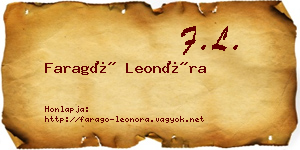 Faragó Leonóra névjegykártya